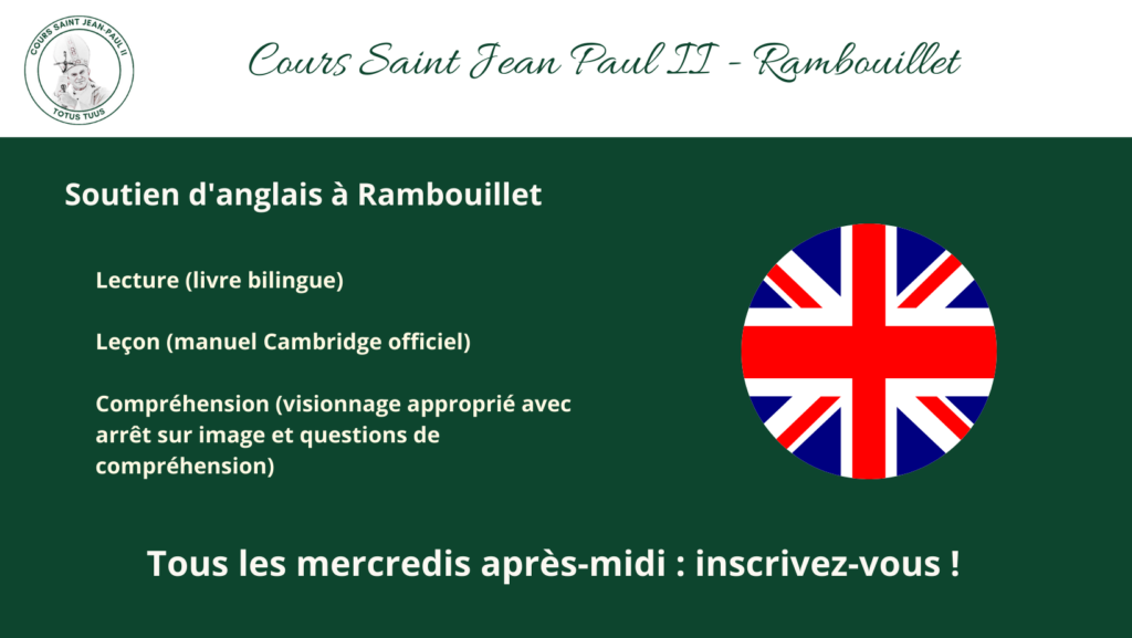 Soutien d'anglais à Rambouillet